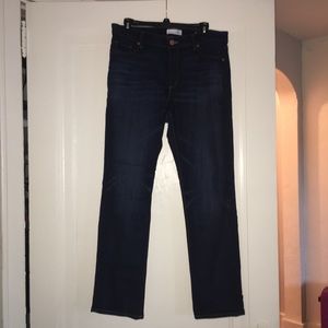 LOFT Size 12 Curvy Straight Dark Wash Jeans